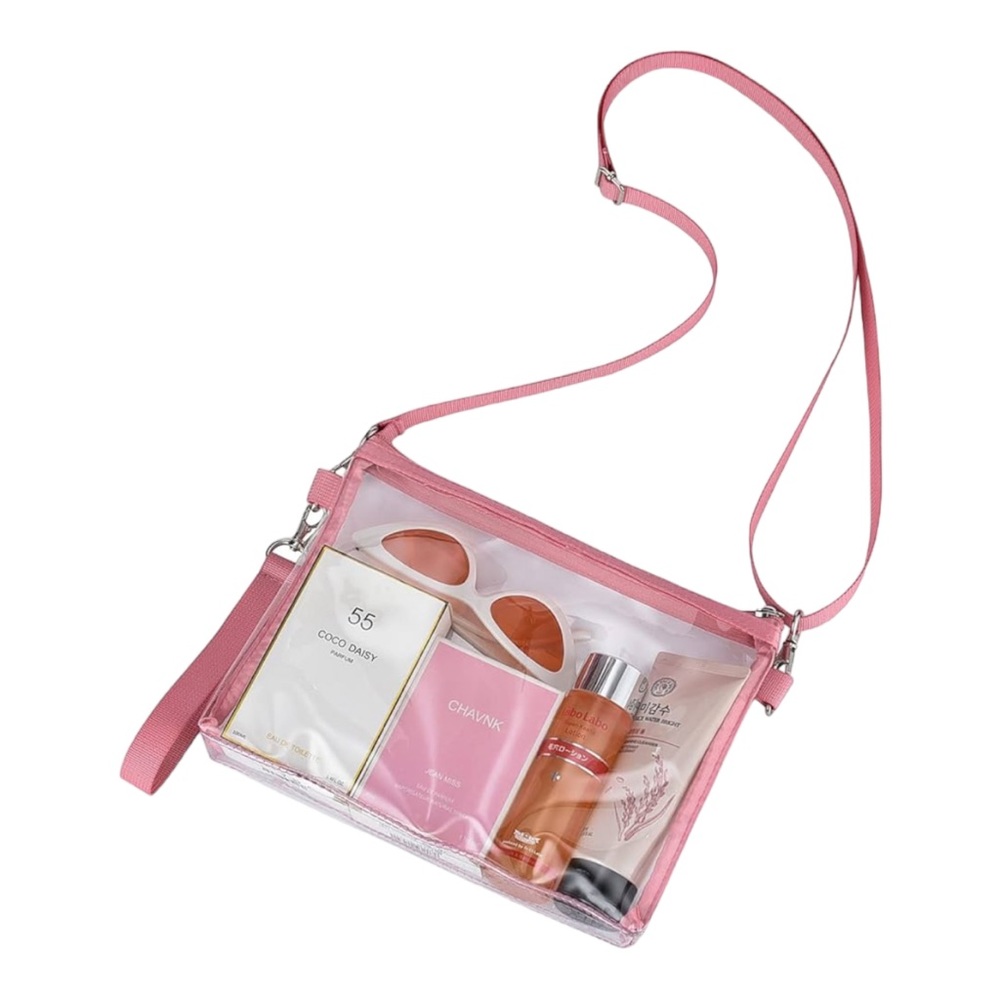 BAGENIUS Pink Stadium Approved Clear Purse NWT